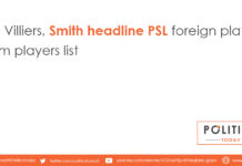 De Villiers, Smith headline PSL foreign platinum players list