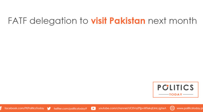 FATF delegation to visit Pakistan next month