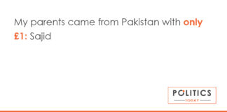 My parents came from Pakistan with only £1: Sajid