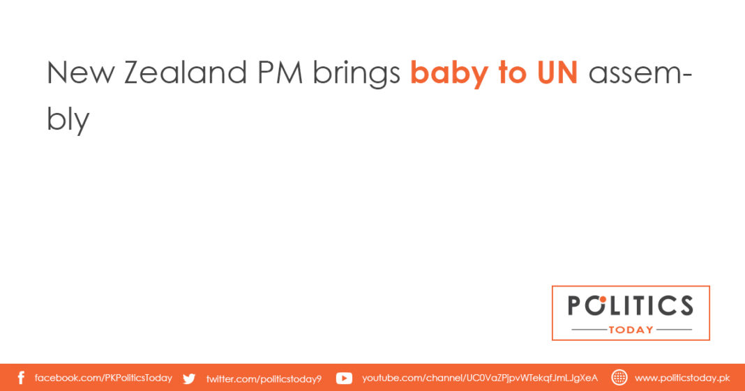 New Zealand PM brings baby to UN assembly