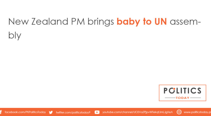 New Zealand PM brings baby to UN assembly