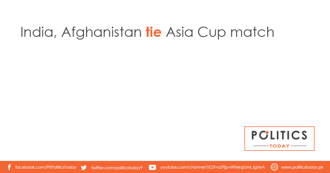 India, Afghanistan tie Asia Cup match