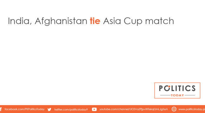 India, Afghanistan tie Asia Cup match