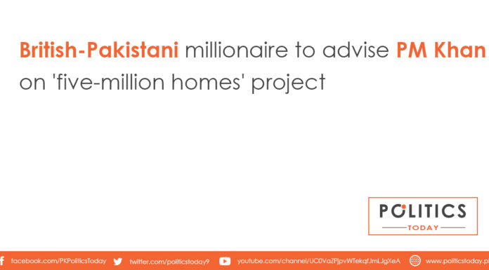 British-Pakistani millionaire to advise PM Khan on 'five-million homes' project