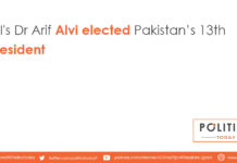 PTI's Dr Arif Alvi elected Pakistan’s 13th president