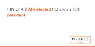 PTI's Dr Arif Alvi elected Pakistan’s 13th president