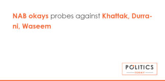 NAB okays probes against Khattak, Durrani, Waseem