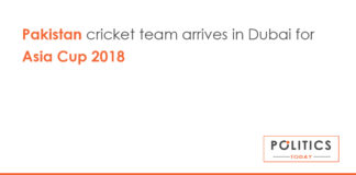 Pakistan cricket team arrives in Dubai for Asia Cup 2018