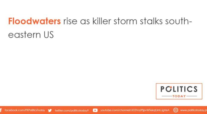 Floodwaters rise as killer storm stalks southeastern US