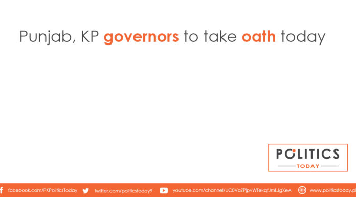 Punjab, KP governors to take oath today