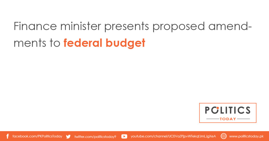 Finance minister presents proposed amendments to federal budget