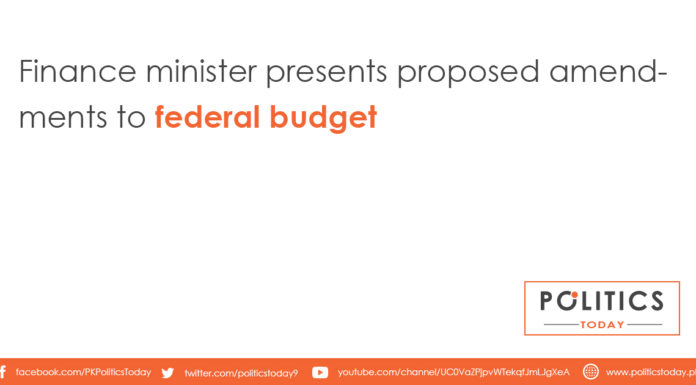 Finance minister presents proposed amendments to federal budget