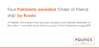 Four Pakistanis awarded by Russia