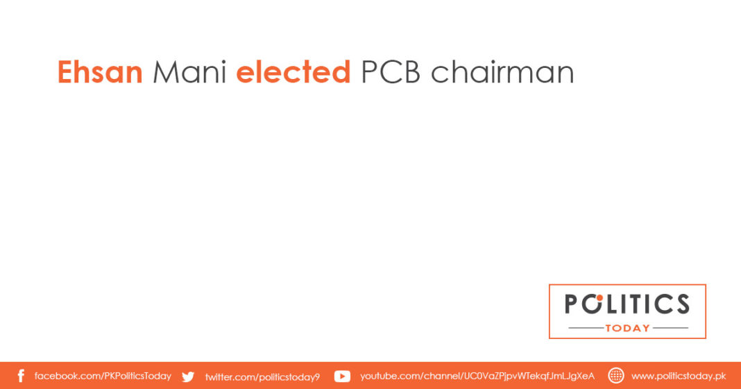 Ehsan Mani elected PCB chairman