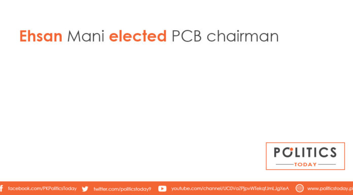 Ehsan Mani elected PCB chairman