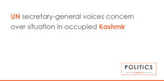 UN secretary-general voices concern over situation in occupied Kashmir