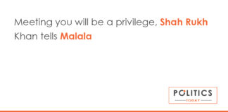 Meeting you will be a privilege, Shah Rukh Khan tells Malala