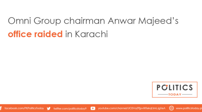 Omni Group chairman Anwar Majeed’s office raided in Karachi