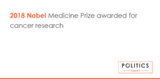 2018 Nobel Medicine Prize awarded for cancer research
