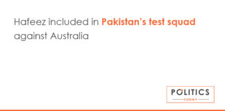 Hafeez included in Pakistan’s test squad against Australia