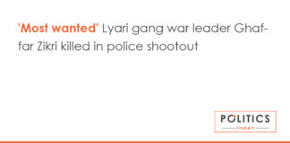 'Most wanted' Lyari gang war leader Ghaffar Zikri killed in police shootout