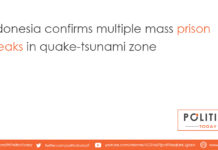 Indonesia confirms multiple mass prison breaks in quake-tsunami zone