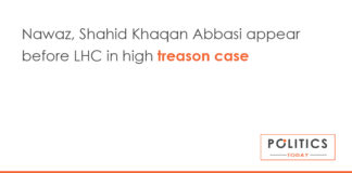 Nawaz, Shahid Khaqan Abbasi appear before LHC in high treason case