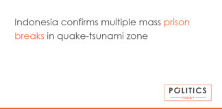 Indonesia confirms multiple mass prison breaks in quake-tsunami zone
